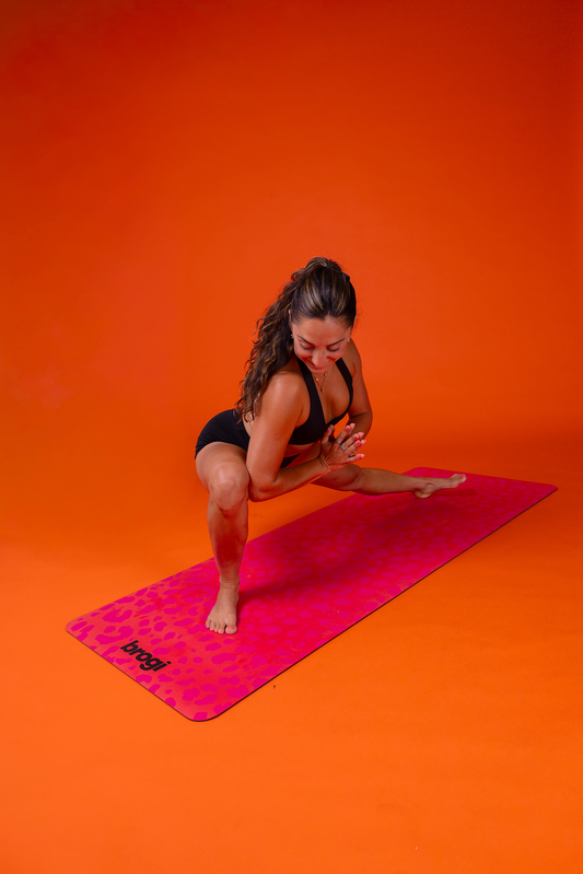 Tonal Pink Cheetah Yoga Mat