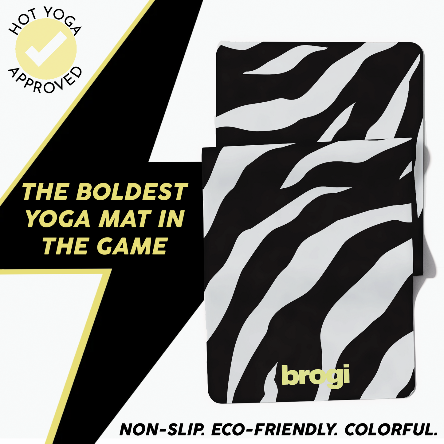 Black Animal Print Mat