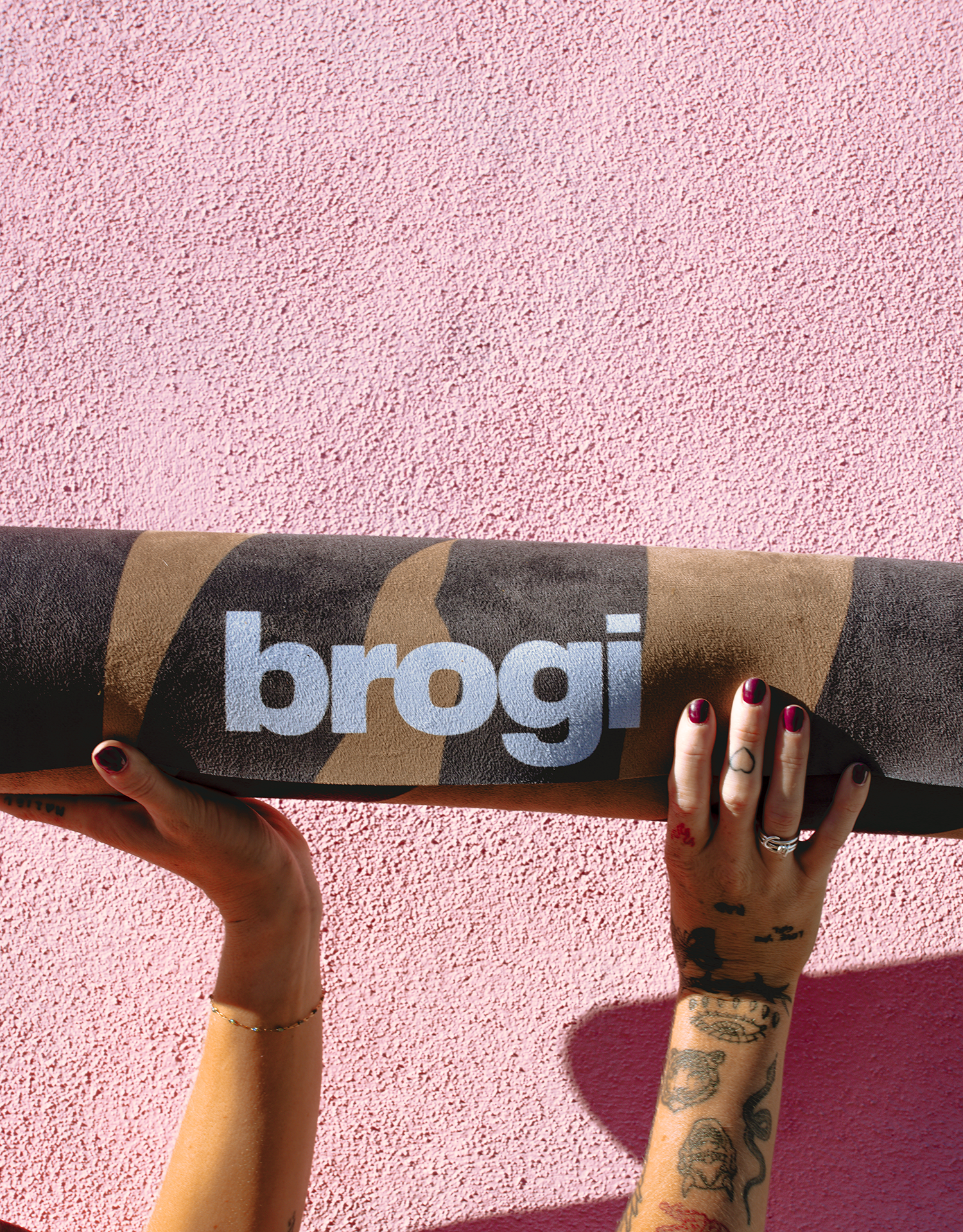 LUXE - Brown Suede Zebra Mat - Brogi Yoga