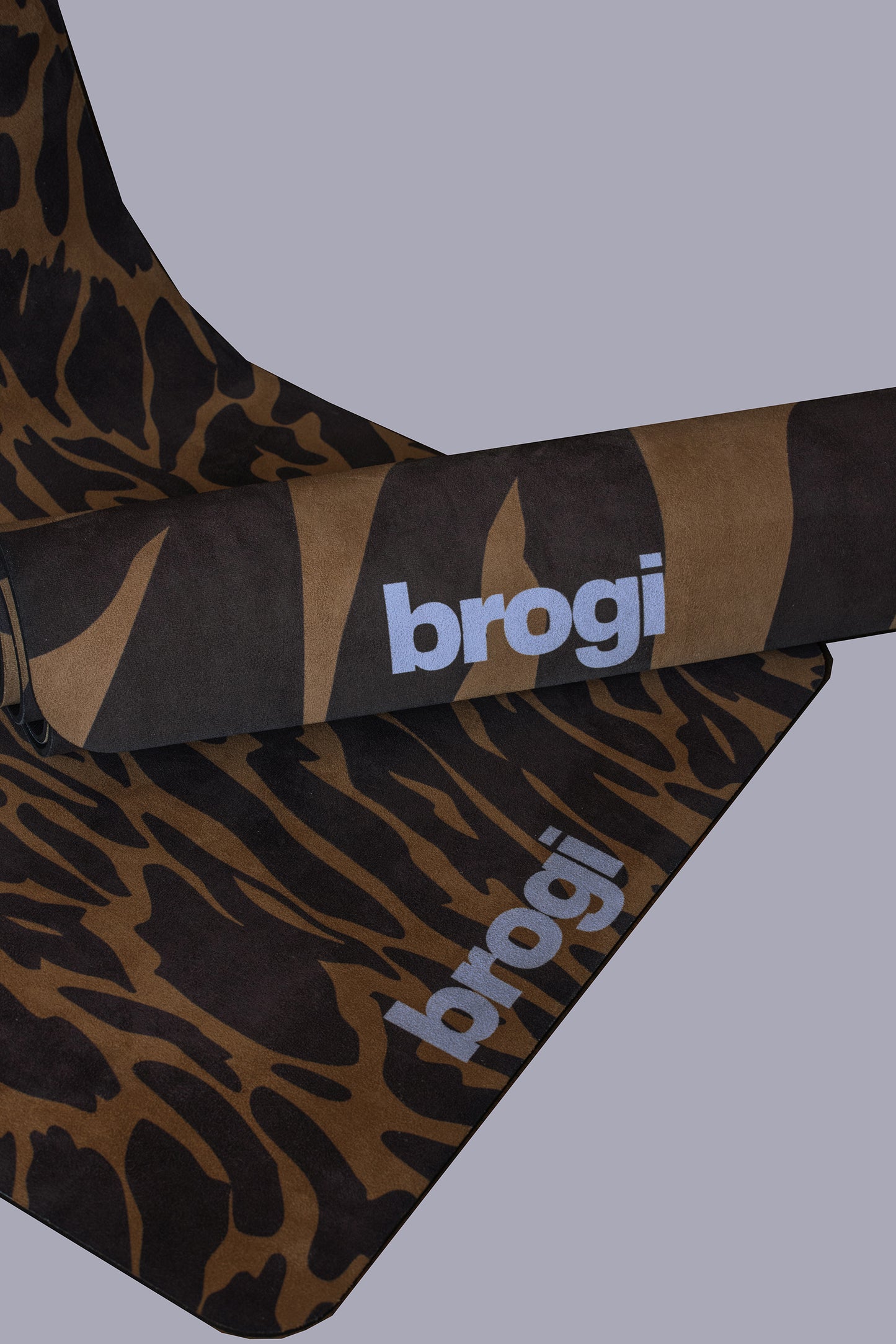 LUXE - Brown Suede Leopard Mat - Brogi Yoga