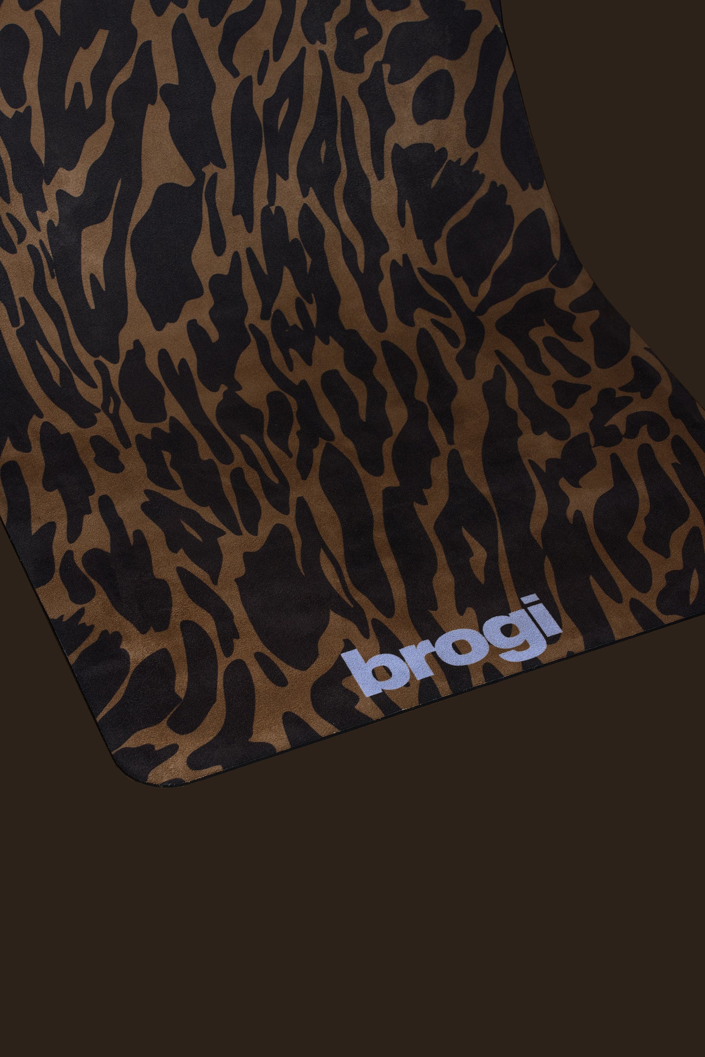 LUXE - Brown Suede Leopard Mat - Brogi Yoga
