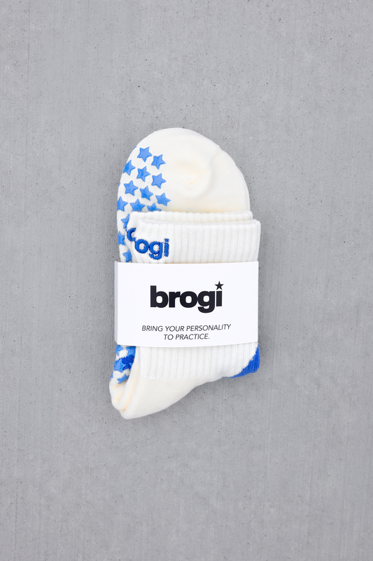 Lightning Grip Socks - Blue M/L - Brogi Yoga