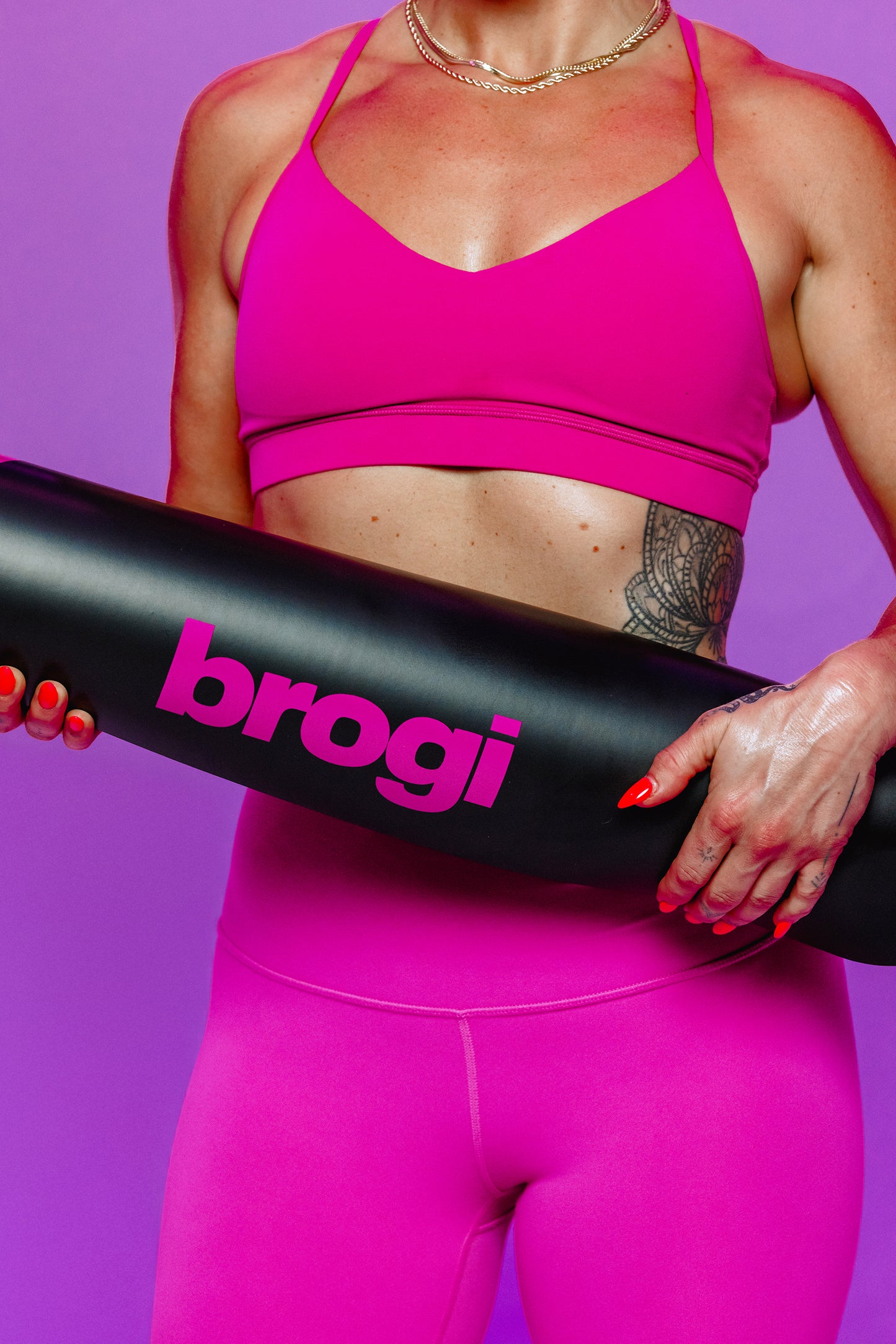 Pink Lightning Bolt Mat - Brogi Yoga