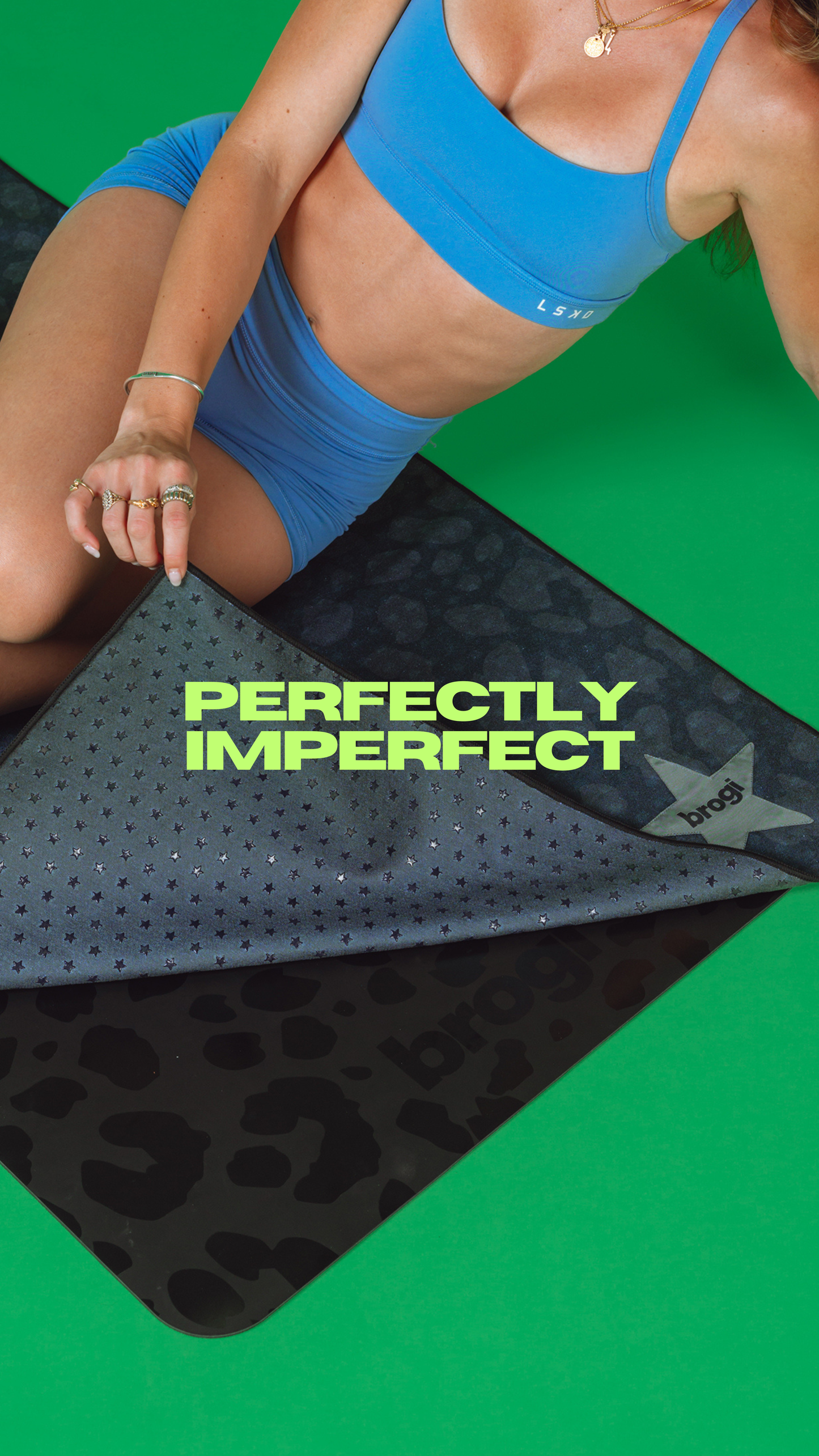 Perfectly Imperfect - Black Cheetah Hot Yoga Towel - Brogi Yoga