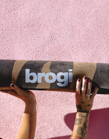 LUXE - Brown Suede Zebra Mat - Brogi Yoga