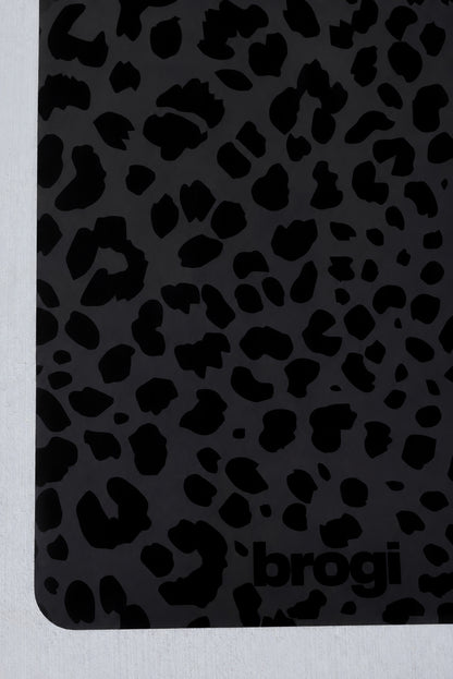 Tonal Black Cheetah Yoga Mat - Brogi Yoga