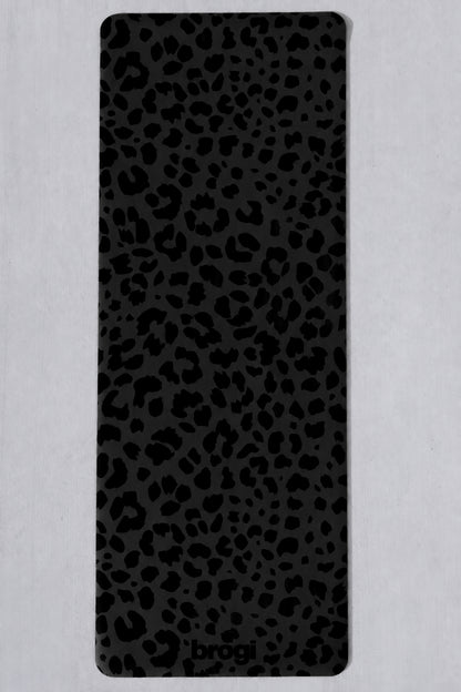 Tonal Black Cheetah Yoga Mat - Brogi Yoga