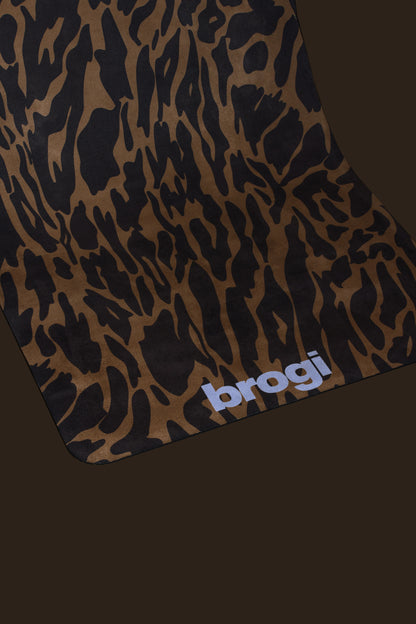 LUXE - Brown Suede Leopard Mat - Brogi Yoga