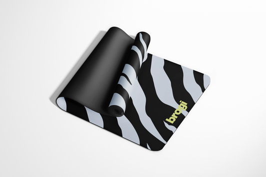 Black Animal Print Mat - Brogi Yoga