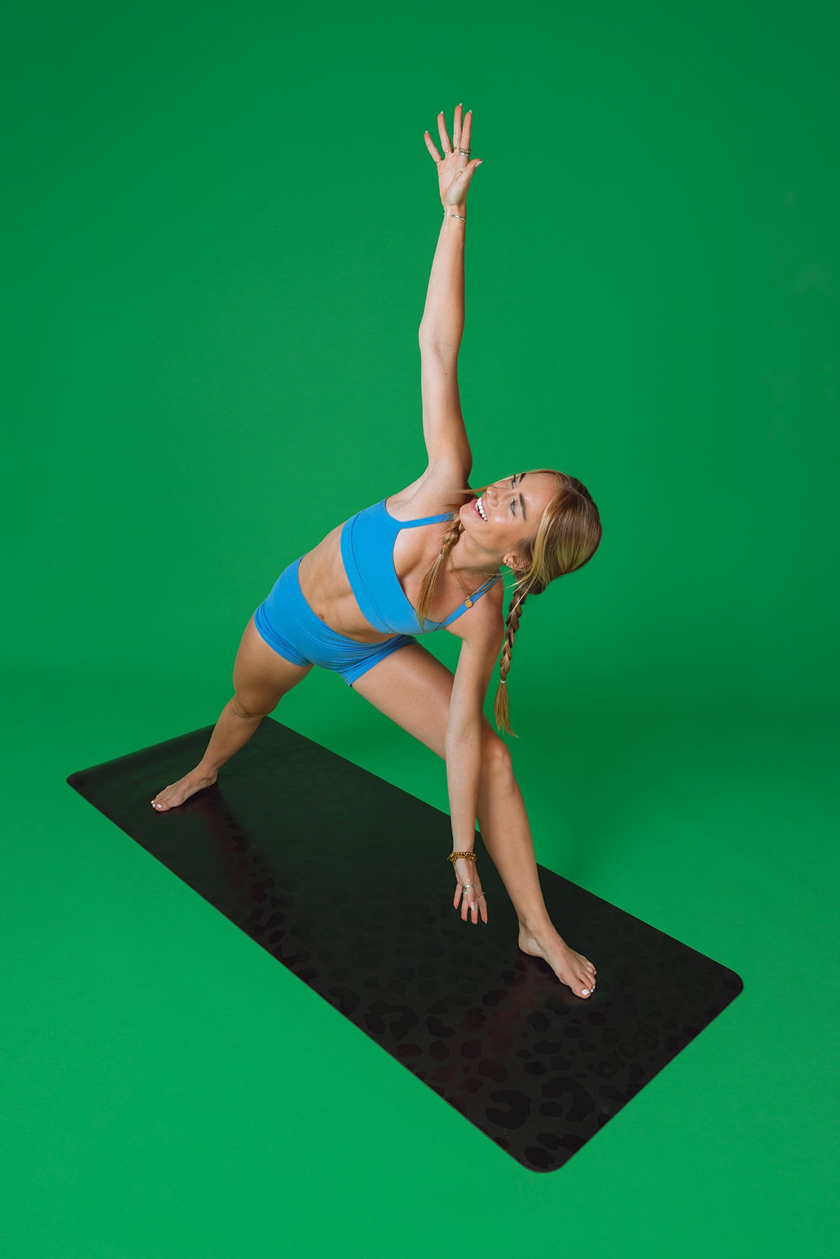 Tonal Black Cheetah Yoga Mat