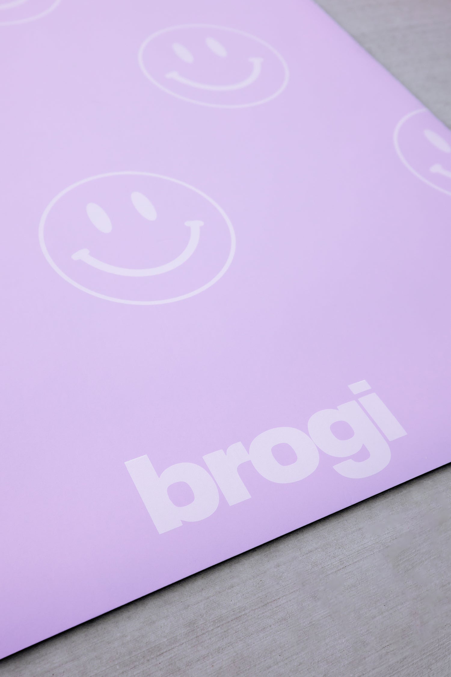 Lavender Smiley Yoga Mat - Brogi Yoga