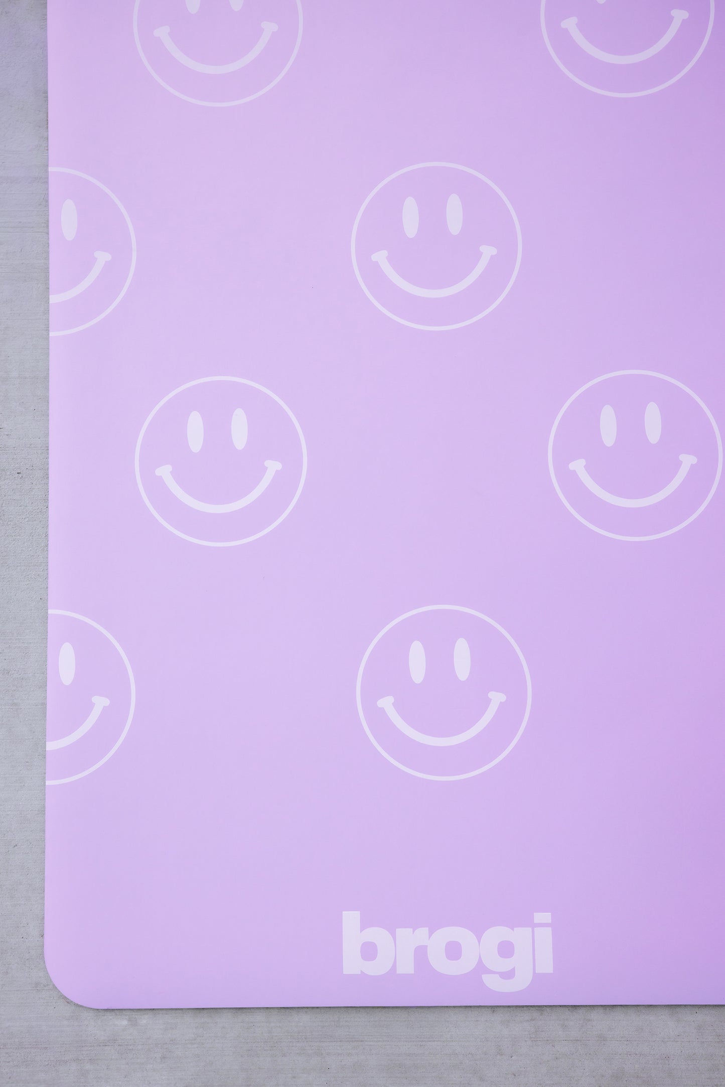 Lavender Smiley Yoga Mat - Brogi Yoga