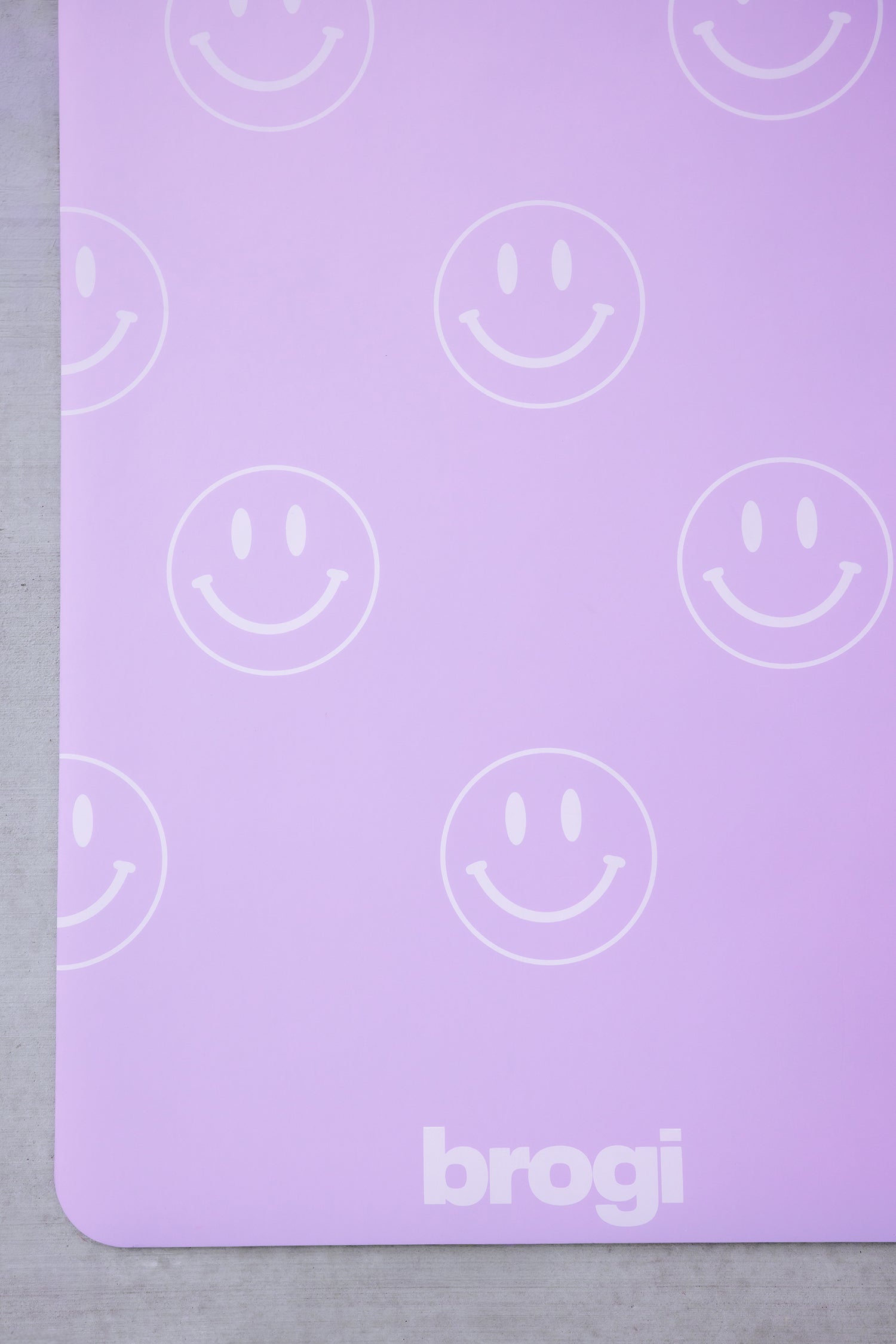 Lavender Smiley Yoga Mat - Brogi Yoga