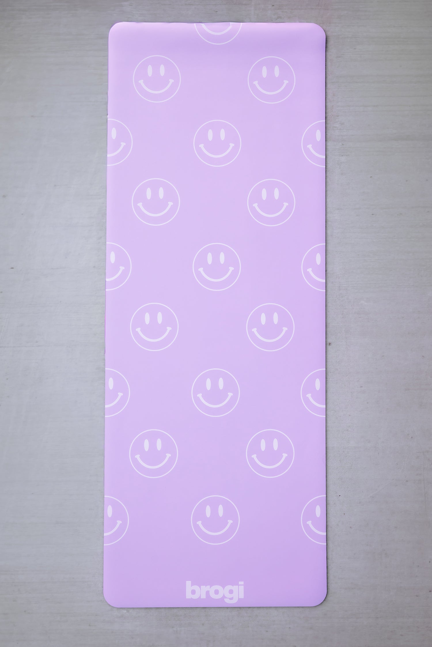 Lavender Smiley Yoga Mat
