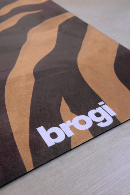 LUXE - Brown Suede Zebra Mat - Brogi Yoga