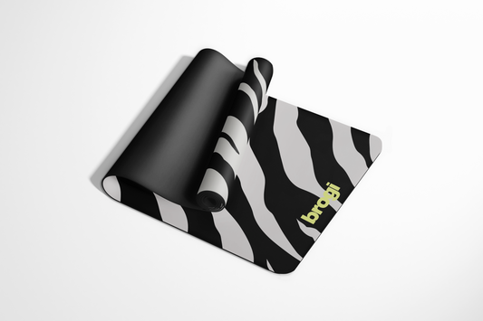 Black Animal Print Mat