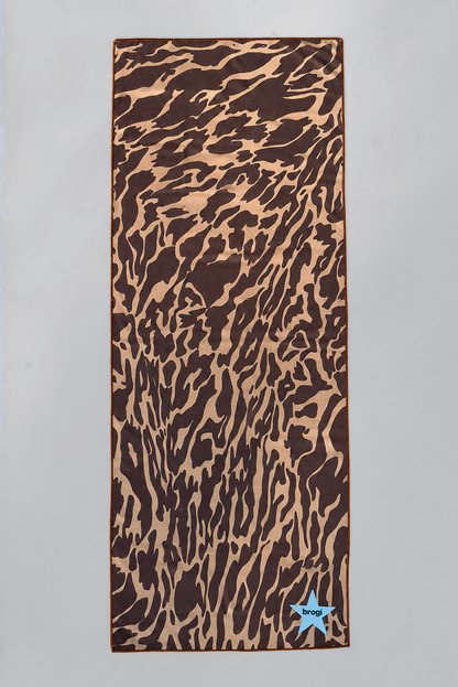Brown Leopard Hot Yoga Towel