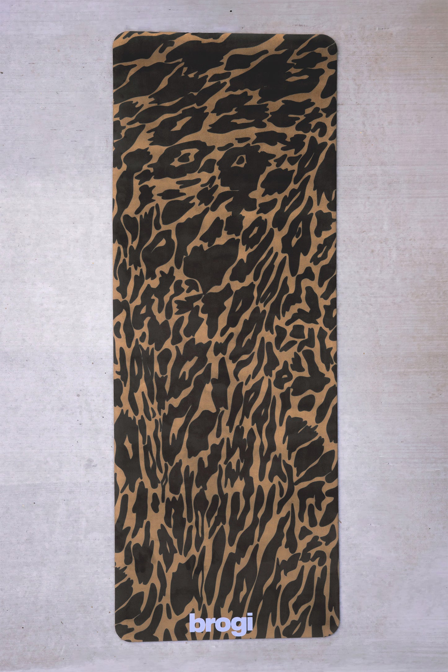 LUXE - Brown Suede Leopard Mat - Brogi Yoga