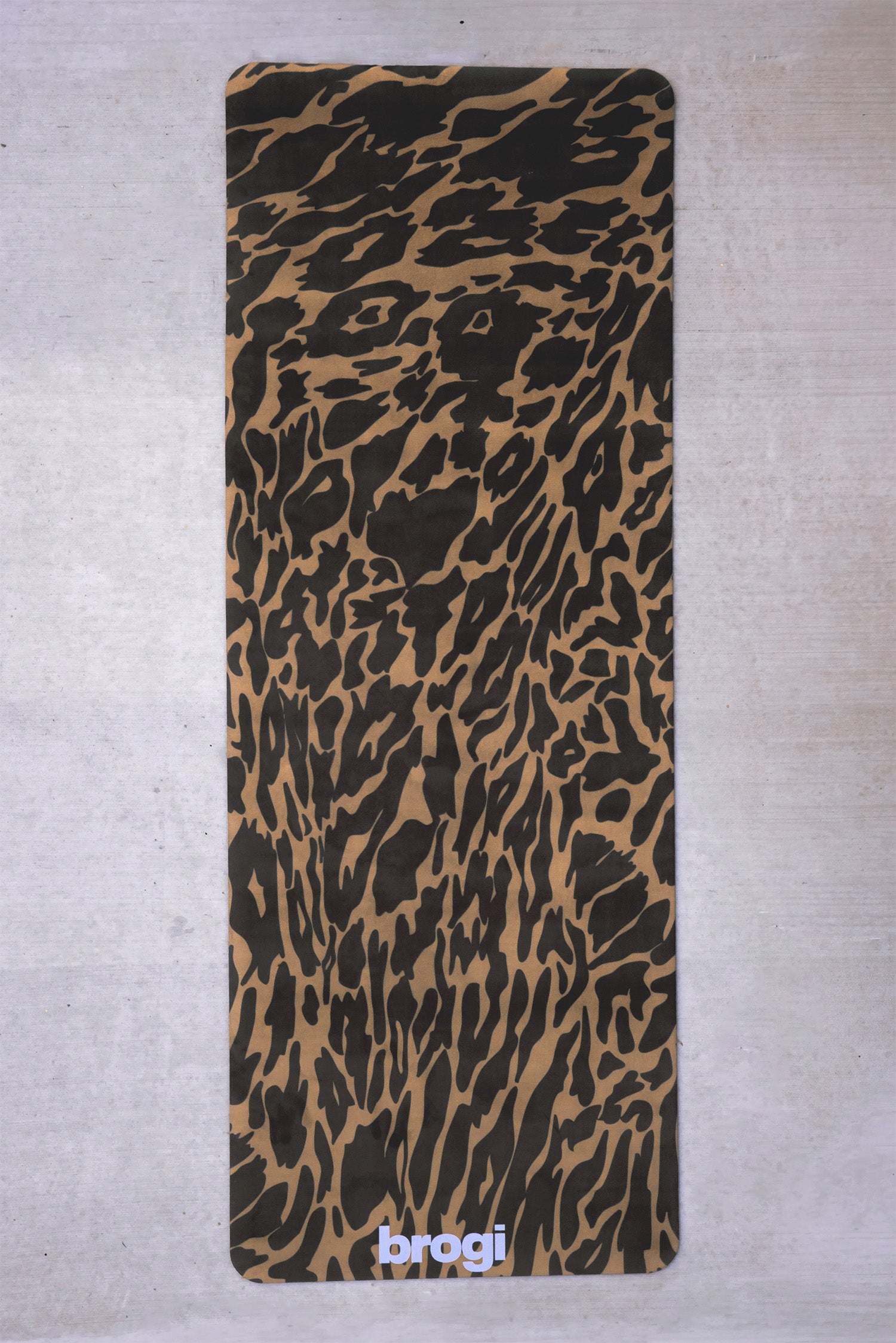LUXE - Brown Suede Leopard Mat - Brogi Yoga