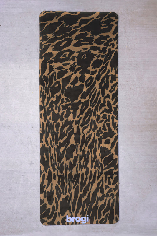 LUXE - Brown Suede Leopard Mat