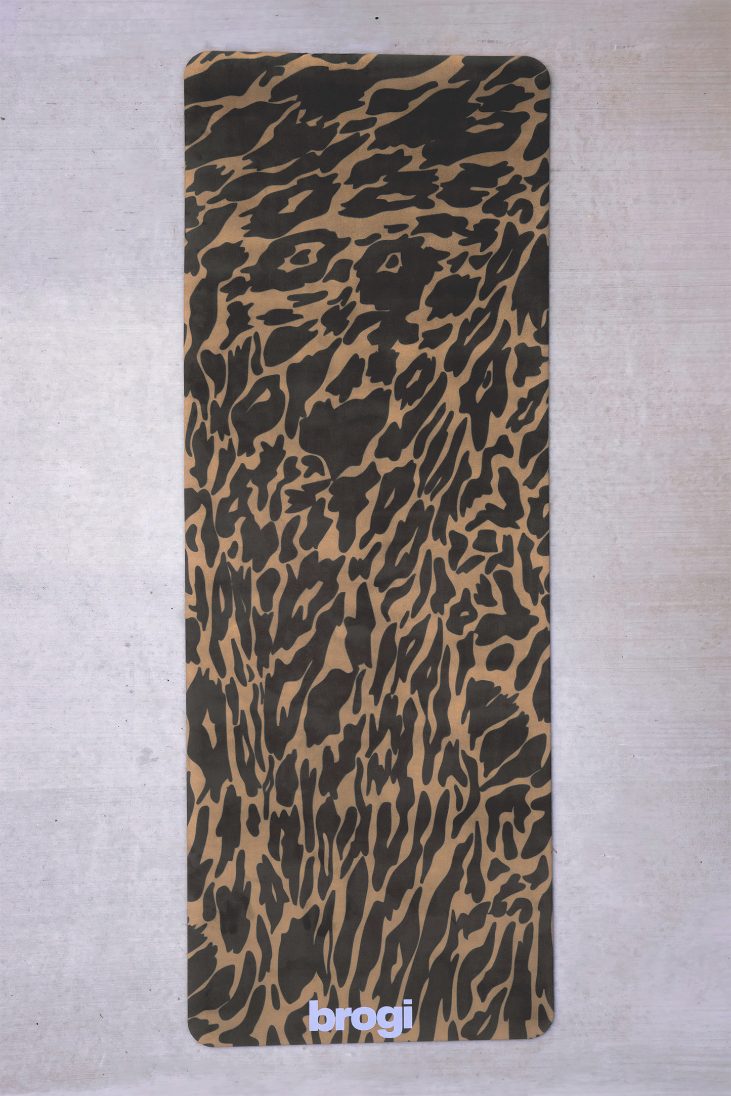 LUXE - Brown Suede Leopard Mat - Brogi Yoga