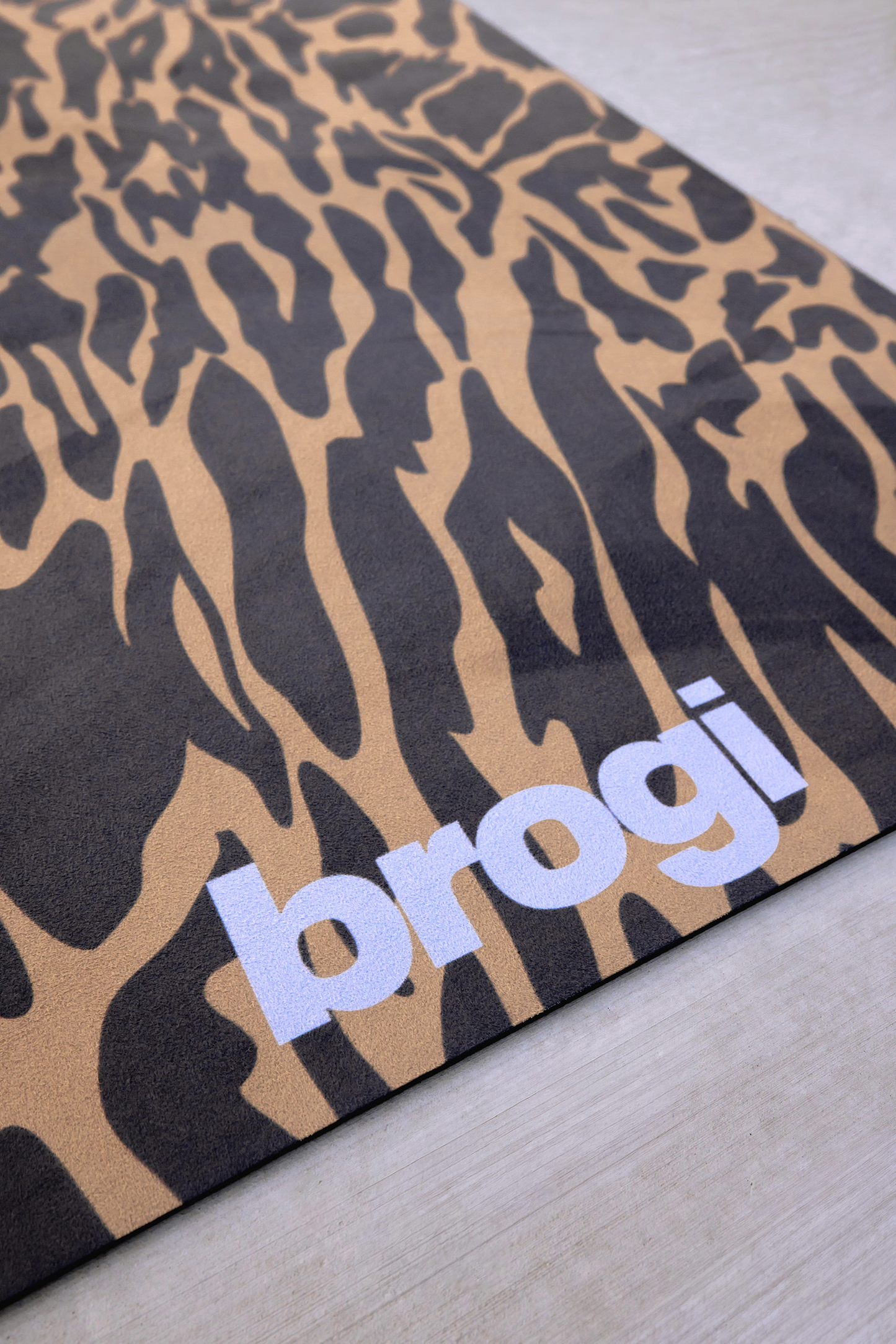 LUXE - Brown Suede Leopard Mat - Brogi Yoga