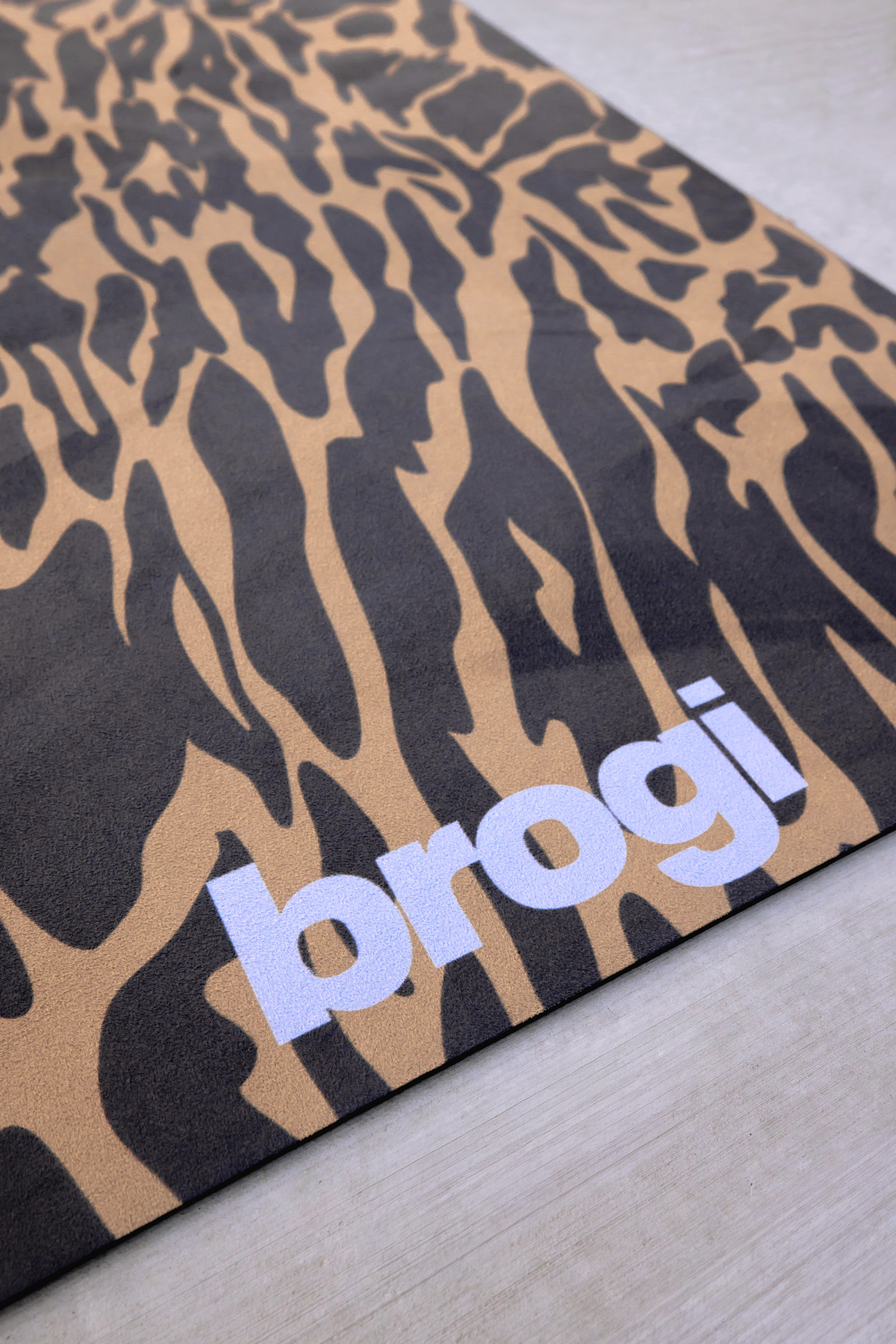 LUXE - Brown Suede Leopard Mat - Brogi Yoga