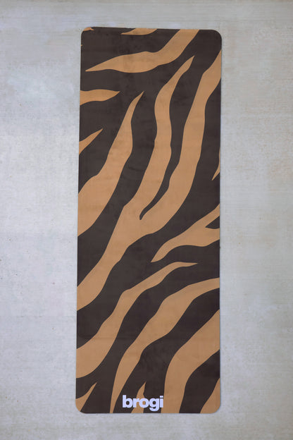 LUXE - Brown Suede Zebra Mat - Brogi Yoga