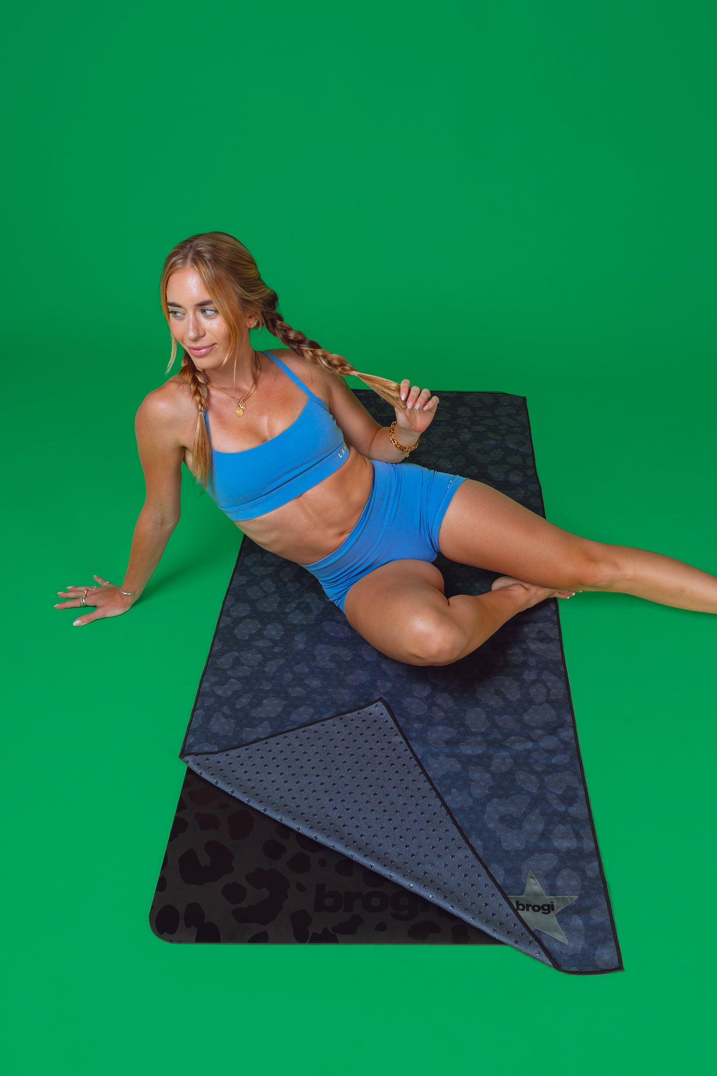 Black Cheetah Hot Yoga Towel